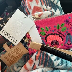 Consuela Vibrant Pink Floral Clutch